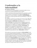 La reducción de la informalidad no avanzará un ápice si no se reconocen los muchos problemas que la causan