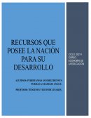 Recursos que posee la nación para su desarrollo