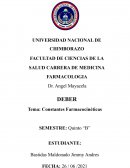 Constantes farmacologicas