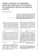 Cultura y consumo: una explicación teórica de la estructura y el movimiento de el significado cultural de los bienes de consumo