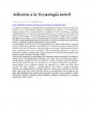 Adicción a la Tecnología móvil