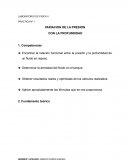 LABORATORIO DE FISICA II PRACTICA Nº 1 VARIACION DE LA PRESION