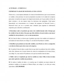 EXPORTAR UNA BASE DE DATOS DE ACCESS A EXCEL. Página 1