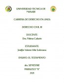ENSAYO EL TESTAMENTO