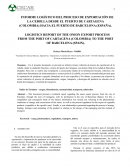 Informe Logístico : Proceso De exportación de la cebolla