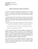 Aspectos constitucionales y legales de las profesiones