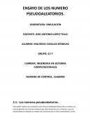 ENSAYO DE LOS NUMEROS PSEUDOALEATORIOS