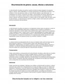 Discriminación de género: causas, efectos y soluciones