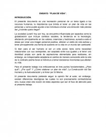 Ensayo Como realizar un plan de Vida. Página 1