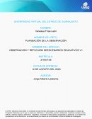 OBSERVACIÓN Y REFLEXIÓN DE ESCENARIOS EDUCATIVOS V1