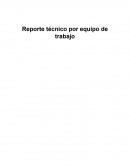 Reporte técnico por equipo de trabajo
