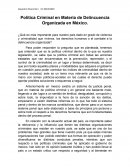 Política Criminal en Materia de Delincuencia Organizada en México