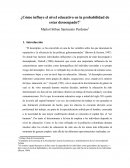 ¿Cómo influye el nivel educativo en la probabilidad de estar desocupado?