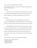 Dimensiones relevantes para el análisis organizacional