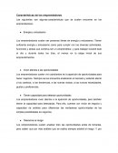 Características de los emprendedores