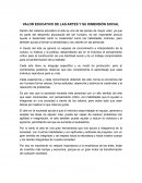 VALOR EDUCATIVO DE LAS ARTES Y SU DIMENSIÓN SOCIAL