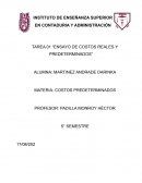ENSAYO DE COSTOS REALES Y PREDETERMINADOS
