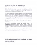 ¿Qué es un plan de marketing?
