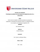 Informe sobre los desafíos concretos que plantean las perspectivas organizativa y comunitaria de la educación inclusiva, a la institución educativa en su conjunto y a los docentes en específico. (IPI)