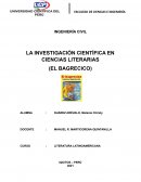 La Investigación Científica en Ciencias Literarias