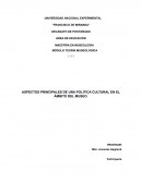 ASPECTOS PRINCIPALES DE UNA POLITICA CULTURAL EN EL ÁMBITO DEL MUSEO