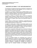 ANÁLISIS DE LOS TEMAS 1 Y 2 DE “ANTOLOGÍA DIDÁCTICA”