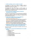 ¿Define sociología y cuál es su objeto de estudio?