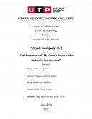Posicionamiento de Big Cola en los mercados nacional e internacional