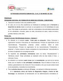 Unidad Curricular: Morfofisiología Humana I