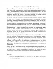 Conducta desordenada (Conflicto y Negociación). Página 1