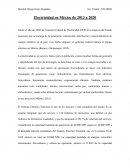 Electricidad en México de 2013 2020