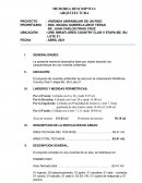 MEMORIA DESCRIPTIVA DE VIVIENDA