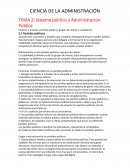 Sistema político y Administración Pública