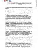 Investigacion indicadores de desempeño y medicion de la productividad