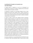 La participación del maestro en la escuela en una comunidad indígena
