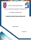 ENSAYO ESTRUCTURAS METÁLICAS