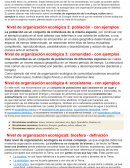 Nivel de organización ecológica 2: población - con ejemplos