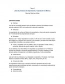 Lista de productos de importación y exportación de México