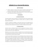 Género en educación inicial