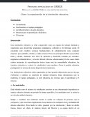 La organización de la institución educativa