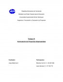 Trabajo #1 Formulación de Proyectos Empresariales