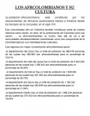 LOS AFRCOLOMBIANOS Y SU CULTURA