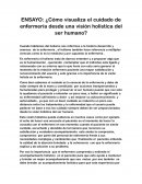 ¿Cómo visualiza el cuidado de enfermería desde una visión holística del ser humano?