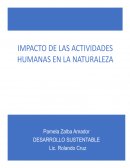 IMPACTO DE LAS ACTIVIDADES HUMANAS EN LA NATURALEZA