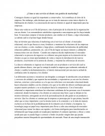¿Cómo se une servicio al cliente con gestión de marketing?. Página 1