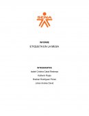 INFORME ETIQUETA EN LA MESA