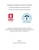 CONTROL DE LECTURA DE LA OBRA “EL PRINCIPE” DE NICOLÁS MAQUIAVELO PARA LA MATERIA PODER EJECUTIVO DE LA ESPECIALIDAD DE DERECHO CONSTITUCIONAL Y ADMNISTRATIVO