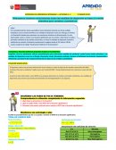 EXPERIENCIA DE APRENDIZAJE INTEGRADA 5 – ACTIVIDAD 6 - 2 5º GRADO DE SEC