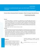 Control en la administración para una información financiera confiable