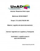 Logística para el aprovisionamiento